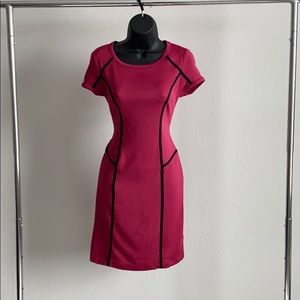 Magenta Polished Pencil Dress
